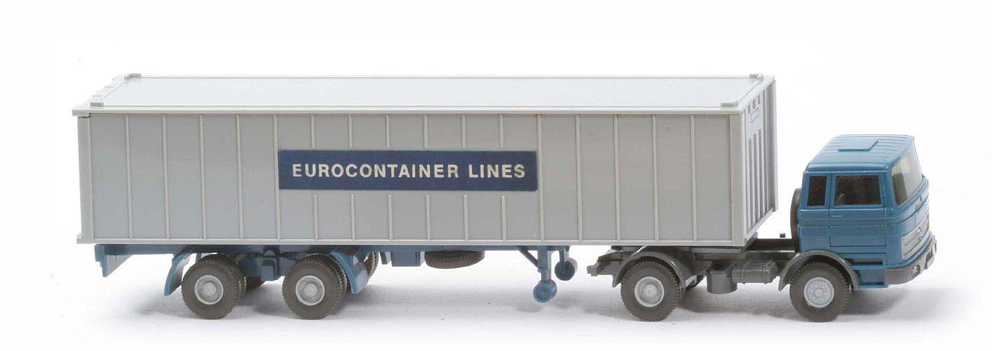 MB LPS 1620 Container-Sattelzug II - EUROCONTAINER LINES azurblau / staubgrau - 523/3e ?