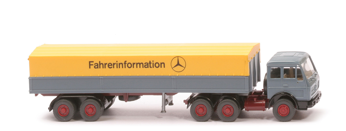 MB 2632 S Alupritsche - Fahrerinformation, Aufbau graublau, Grill integriert - Fahrerinformation (5) a