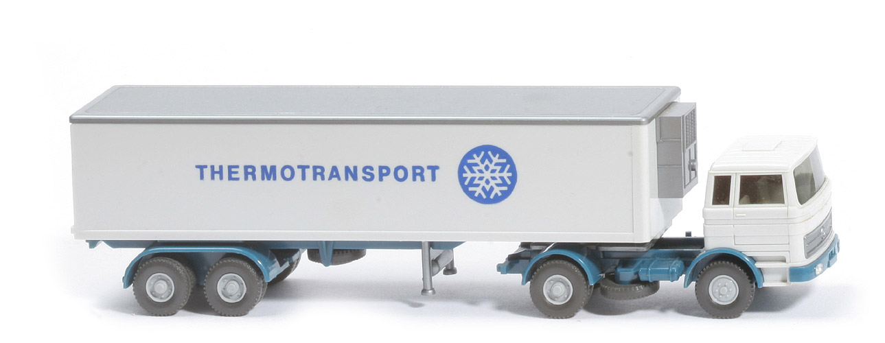 MB LPS 1620 Tiefkühlsattelzug Thermotransport - ZM altweiß/azurblau, Auflieger: Dach silbern, CH azurblau - Druck ultramarin - 528/8a