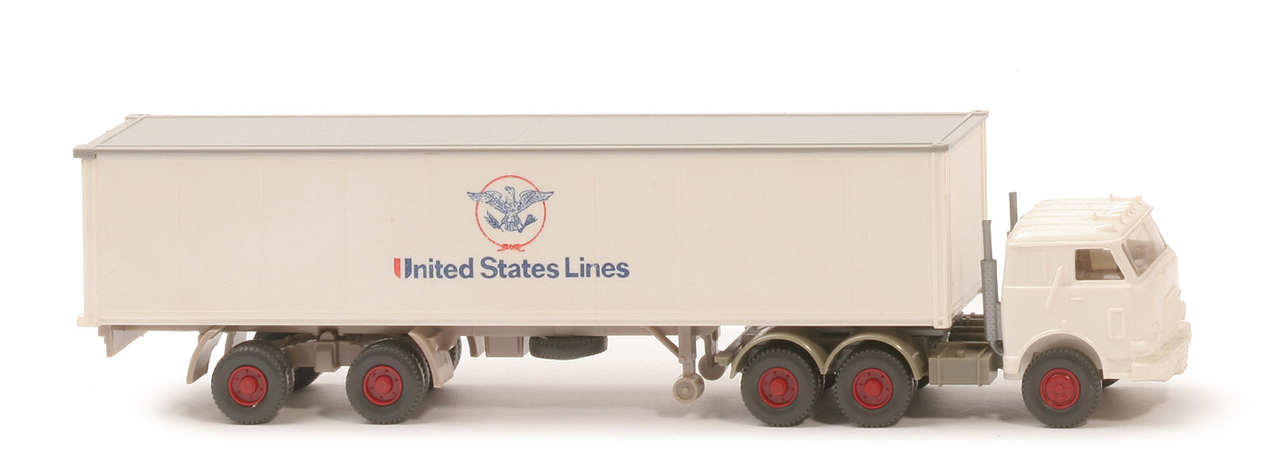 US-Zugmaschine Container-Sattelzug - United States Lines, weiß - 520/38c