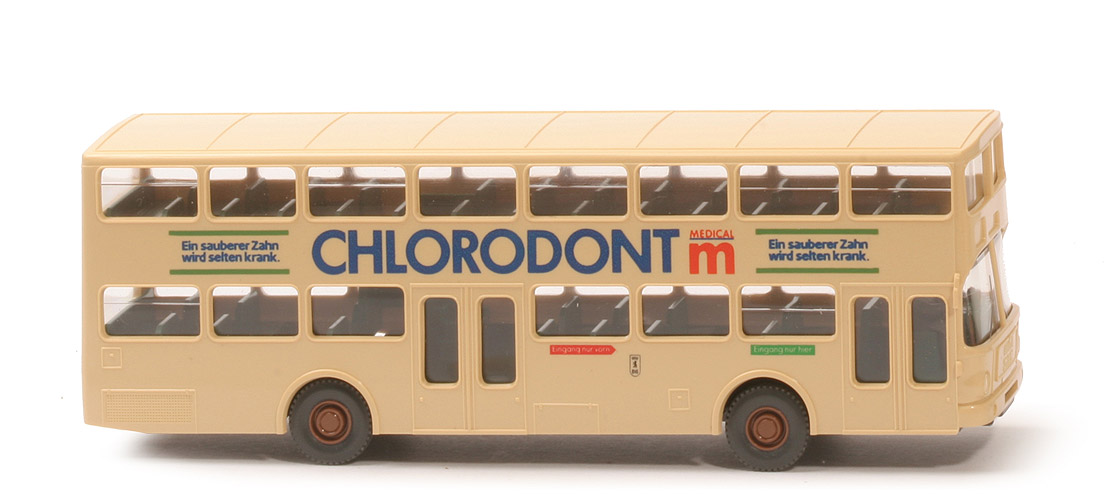 MAN SD 200 Doppeldeck-Bus - Chlorodont, Werbe - Chlorodont