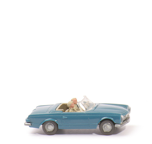 Mercedes 230 SL Cabrio - azurblau, AH einfach - 142/2a