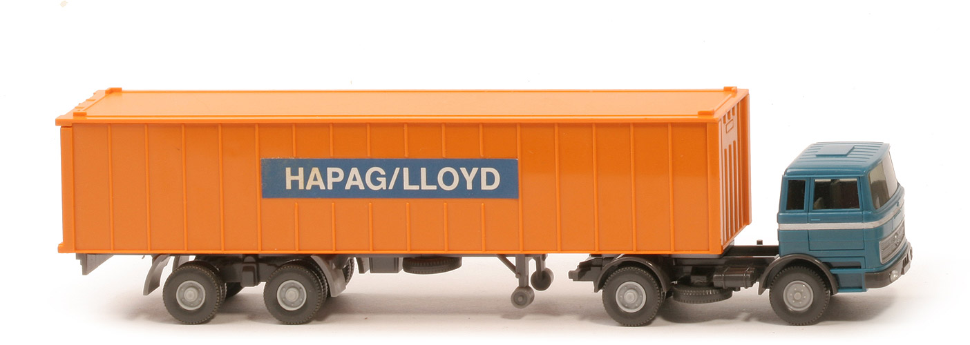 MB LPS 1620 Container-Sattelzug I - Hapag-Lloyd azurblau/anthrazit, Container gelborange - Hapag-Lloyd 5?