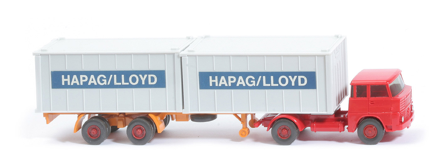 Henschel HS 14 Container-Sattelzug - Kabine rot, Bolzen dünn - Hapag-Lloyd - ?