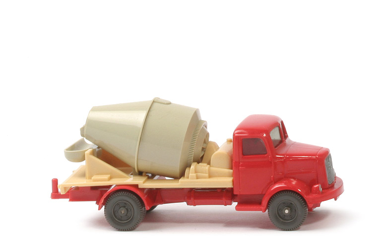 Henschel HS 100 Betontransporter - FH, CH rot, Tr. hellgelbgrau, Aufb. hellbeige - 532/9a