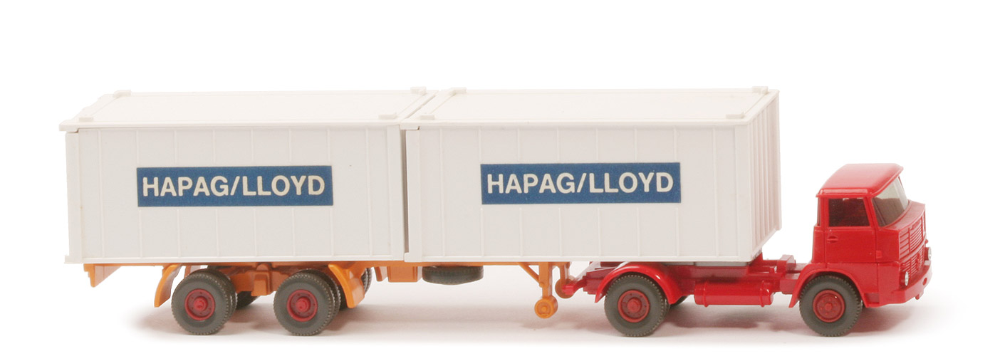 Henschel HS 16 Container-Sattelzug - Kabine rot, Bolzen stark - Hapag-Lloyd - ?