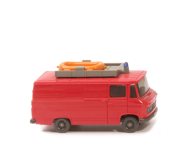 MB L 406 Wasserrettung - rot, Dachaufbau betongrau, Boot gelborange - 605/3e
