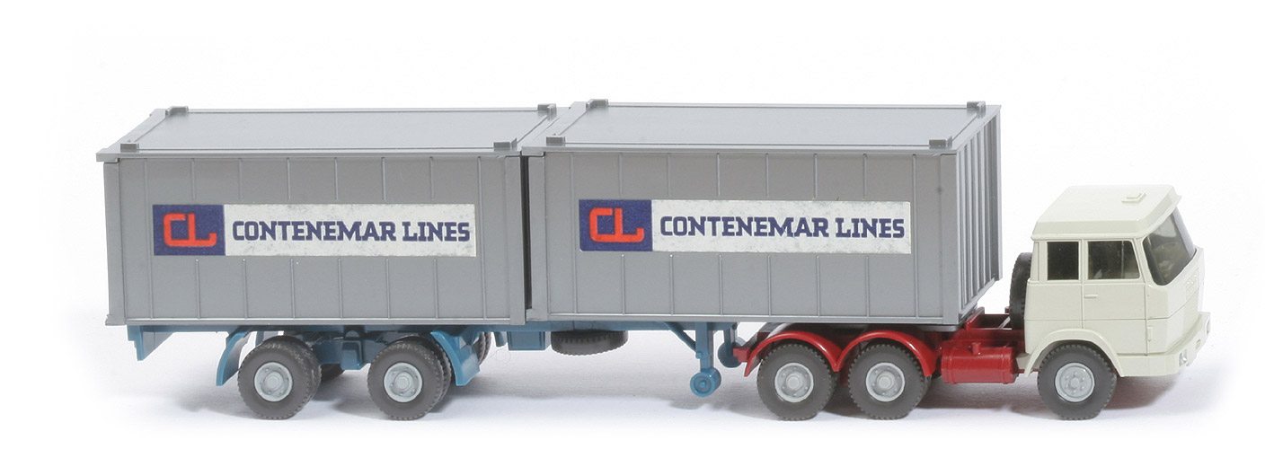 Hanomag-Henschel Container-Sattelzug - Contenemar Lines, 2 x 20 ft  silbern - 521/8a