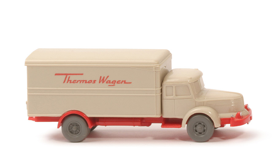 Krupp Titan uv Thermos Wagen - Aufbau dunkelbraunweiß, CH orangerot - 484/1e