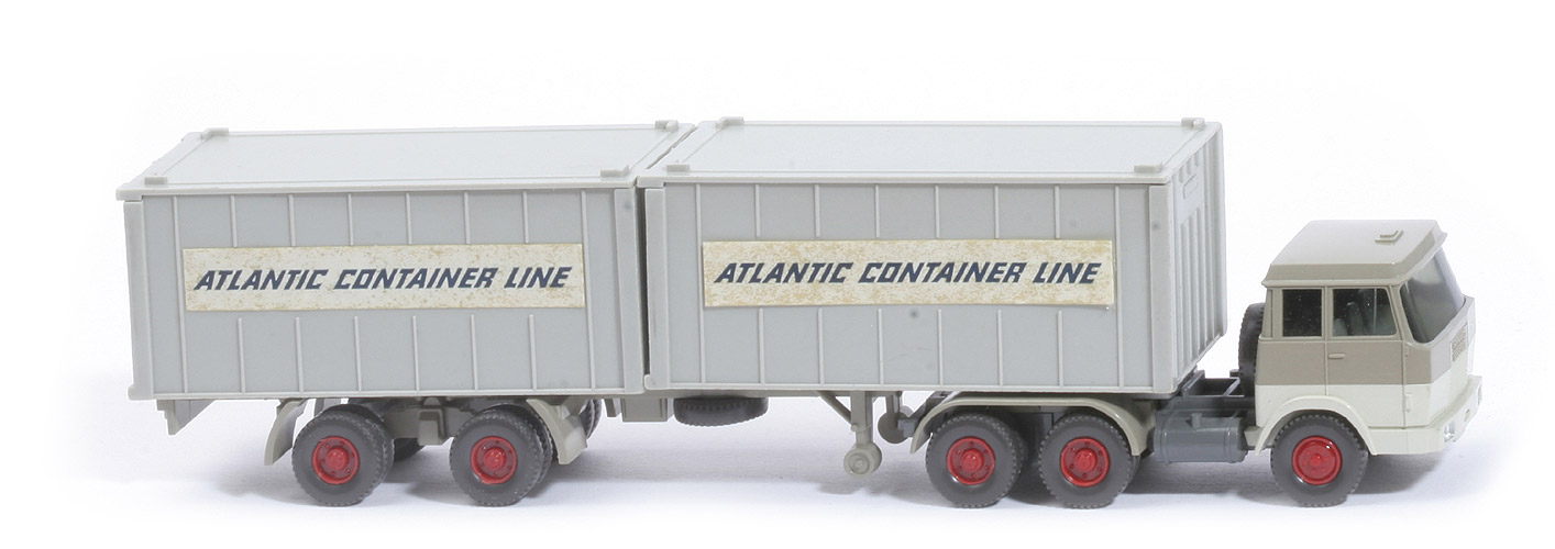 Hanomag-Henschel Container-Sattelzug - Atlantic Container Lines 2 x 20 ft , platingrau - 521/10b