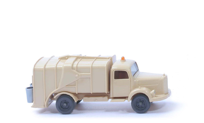 MB L 3500 S Alter Müllwagen - mit Gelblicht, Räder 11mm 6-Loch - 643/7b