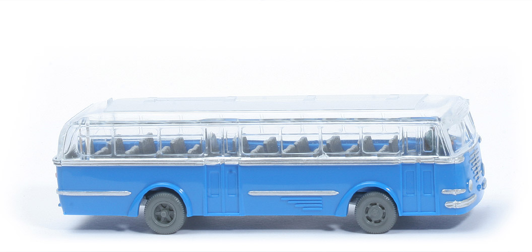 Büssing Trambus - BÜSSING orangegelb aufgeklebt, m. Dachlüfter, himmelblau - Büssing (2) b