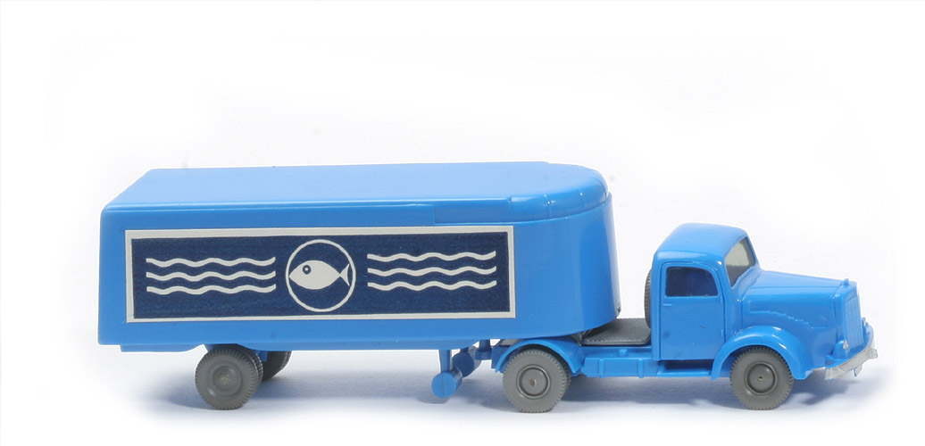 MB L 5000  S Alter Kühlsattelzug - Fisch mit Welle - himmelblau - 520/25d