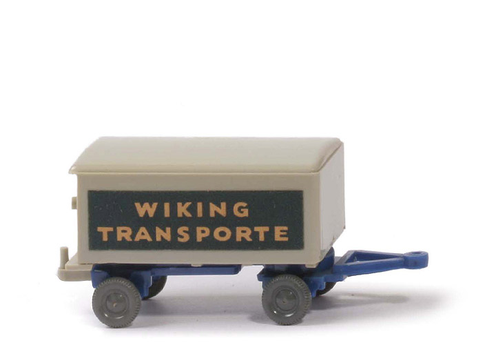 Koffer-Anhänger (alt) - Wiking Transporte, hellgelbgrau/ultramarin - 541/1l