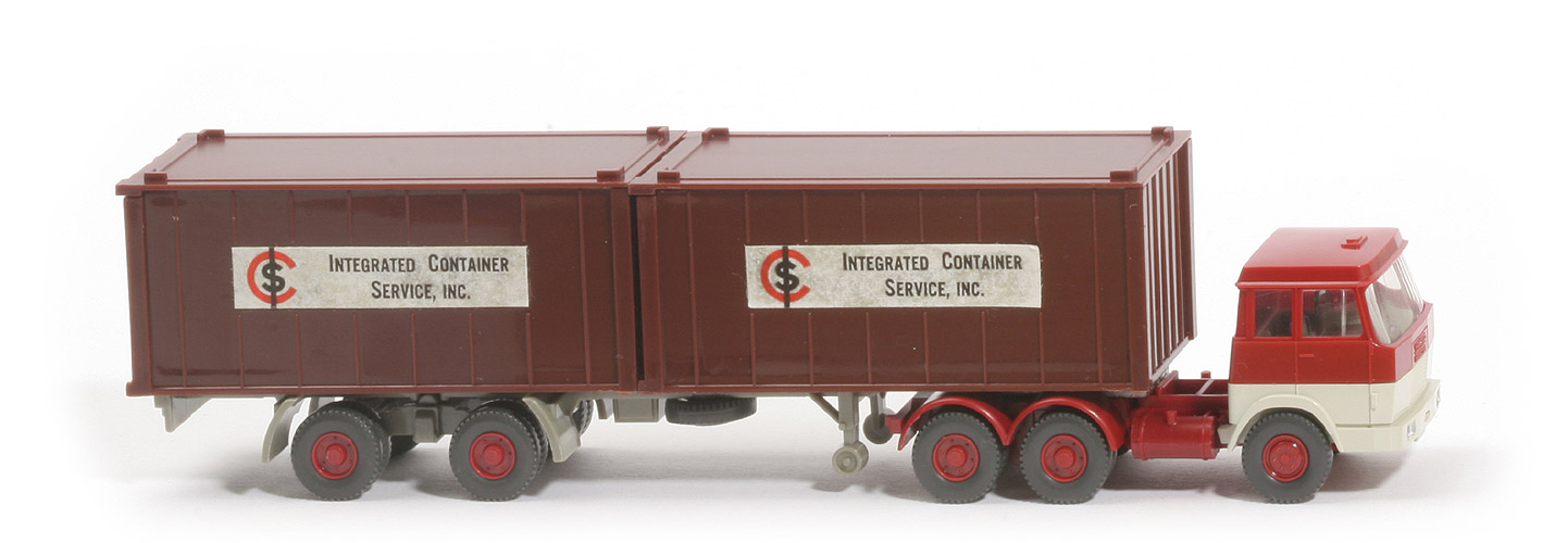 Hanomag-Henschel Container-Sattelzug - ICS 2  x 20 ft, schokobraun - ICS (2) e