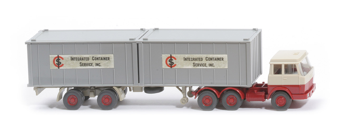 Hanomag-Henschel Container-Sattelzug - ICS 2 x 20 ft , platingrau - ICS (2) c