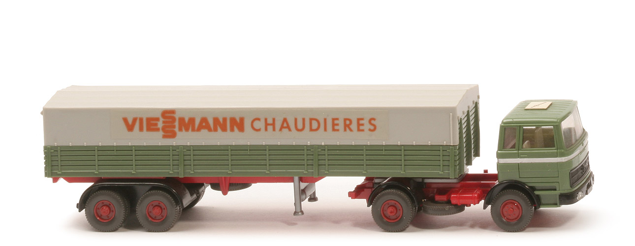 MB LPS 1620 Pritschen Sattelzug - Viessmann CHAUDIERES dunkelmaigrün - Viessmann (3)