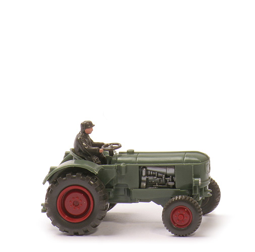 Deutz-Schlepper - dunkelresedagrün, LKR waagerecht, m. Fahrer - 383/3g