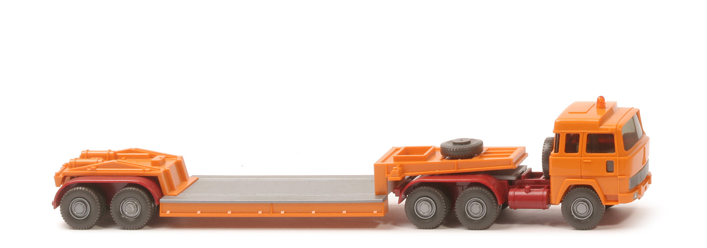 Magirus 235 D Tieflade-Sattelzug o. Ladung - FH, Auflieger gelborange - 503/3a