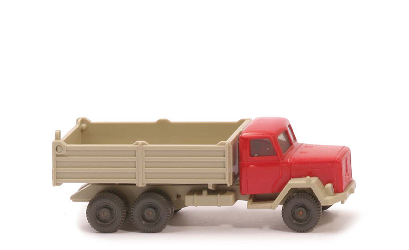 Magirus Saturn Hochpritschenkipper - FH rot, PR, CH hellgelbgrau - 424/5b