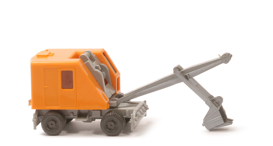 Löffelbagger mit Rädern - glasiges hellorangegelb - 660/5d