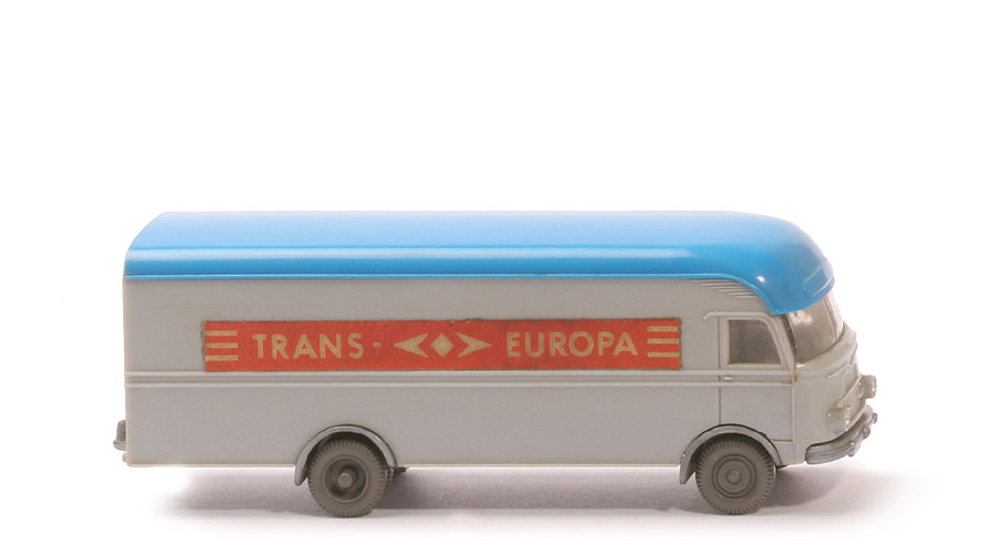 MB LP 312 Großraum-Möbelwagen - Trans Europa, silbergrau/himmelblau - 500/5a