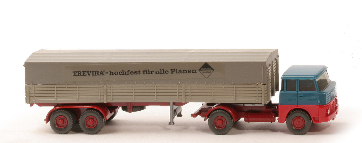 Henschel HS 14 Pritschen Sattelzug - Trevira deutsch - Trevira ~