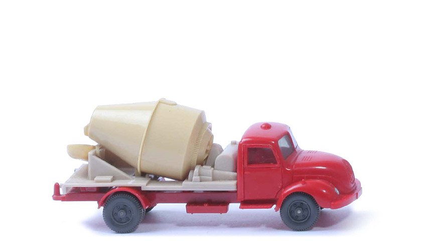 Magirus S 3500 Betontransporter - m. Lüfter, Tr. hellbeige, Aufb. rotelfenbein - 532/8c