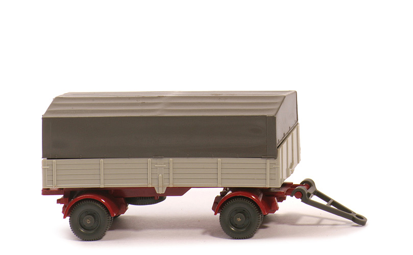 LKW-Anhänger (Typ 8) - PR lichtgrau, CH weinrot, Räder 11 mm, 6-Loch anthrazit - 402/7k