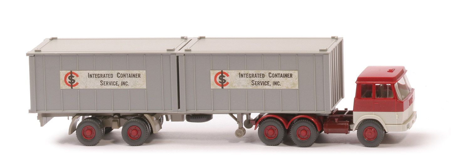 Hanomag-Henschel Container-Sattelzug - ICS 2 x 20 ft , platingrau - ICS (2) c