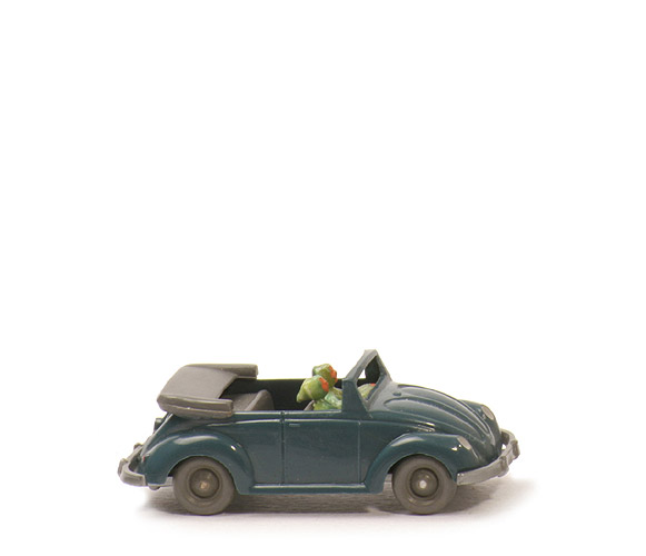 VW Käfer Cabrio mit Frontrahmen - dunkelblaugrau - 33/1d