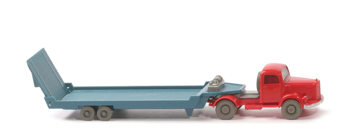MB L 3500 S Alter Tieflade-Sattelzug - Zugm. rot, AH offen - 490/7d