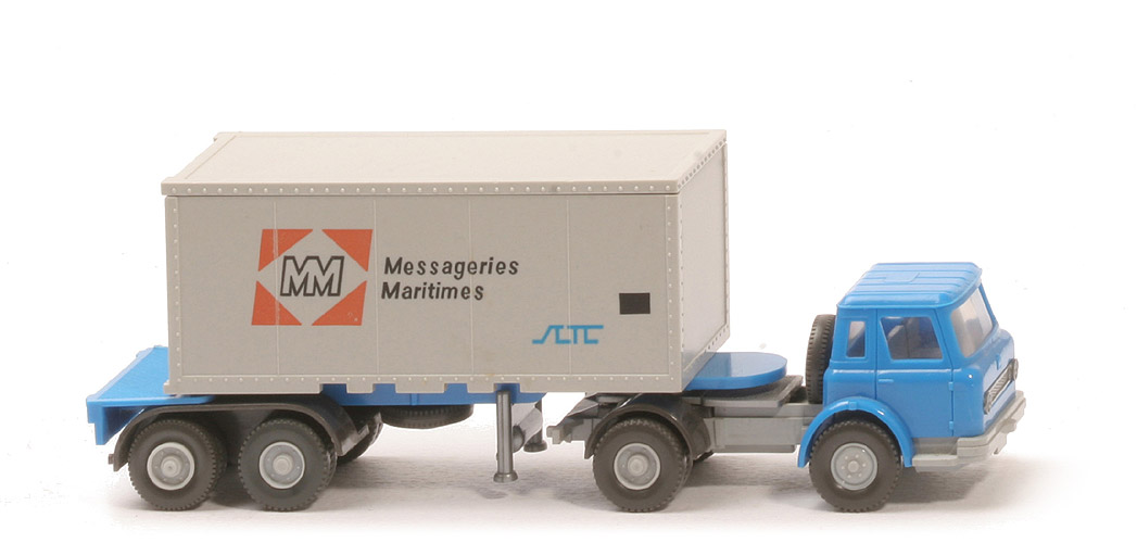 IH Container-Sattelzug 20 ft - Messageries Maritimes, ZM himmelblau/silbergrau - 525/7b