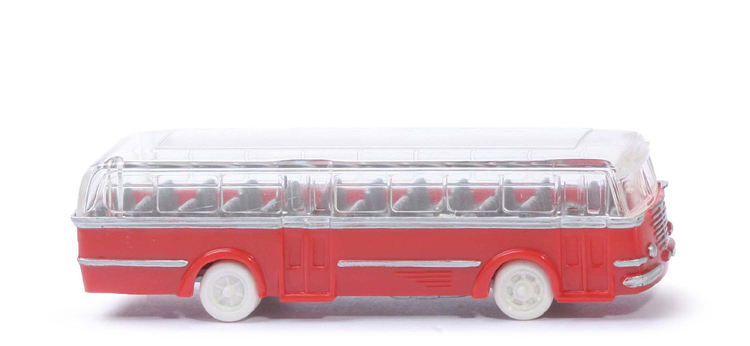 Büssing Trambus - alte Form, Fenster gerundet, blassrot, CH silbern - 720/2b