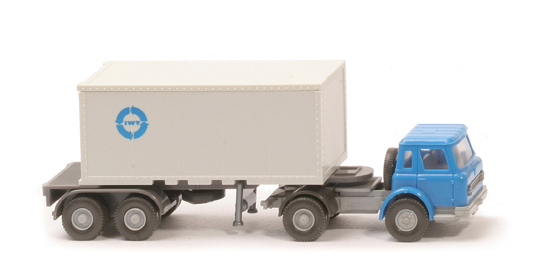 IH Container-Sattelzug 20 ft - IWT Druck, ZM himmelblau/silbergrau - 525/6b
