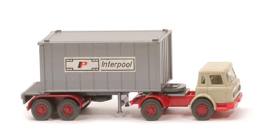 IH Container-Sattelzug 20 ft - Interpool ZM hellgelbgrau/rot - Interpool (3)