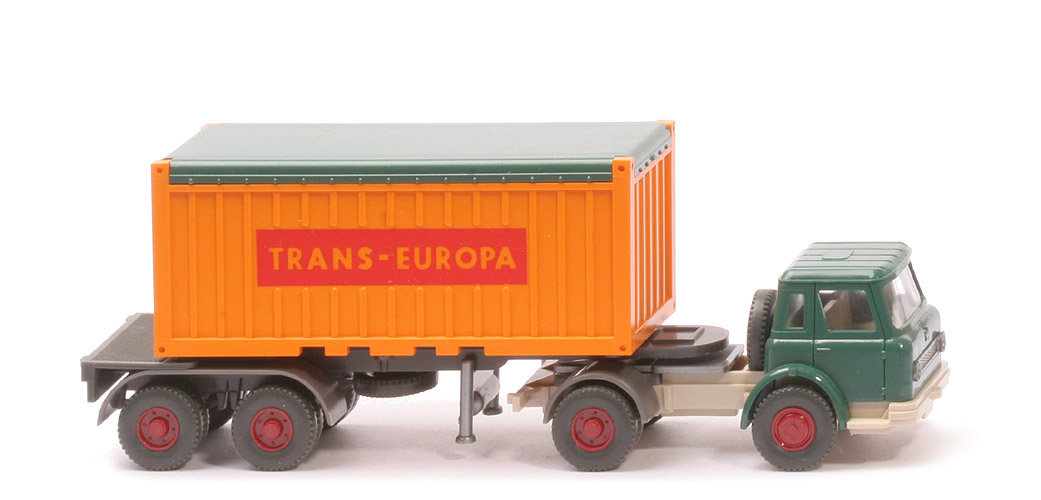 IH Container-Sattelzug 20 ft - OT Trans-Europa, ZM patinagrün/hellelfenbein - 526/12a