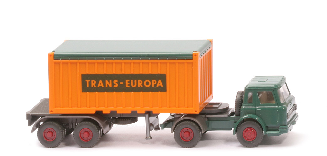 IH Container-Sattelzug 20 ft - OT Trans-Europa, ZM patinagrün/patinagrün - 526/12c