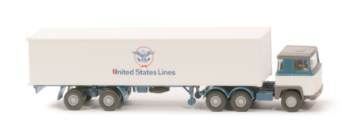 Scania 111  Container-Sattelzug - United States Lines / Kab unten weiß - 520/41b