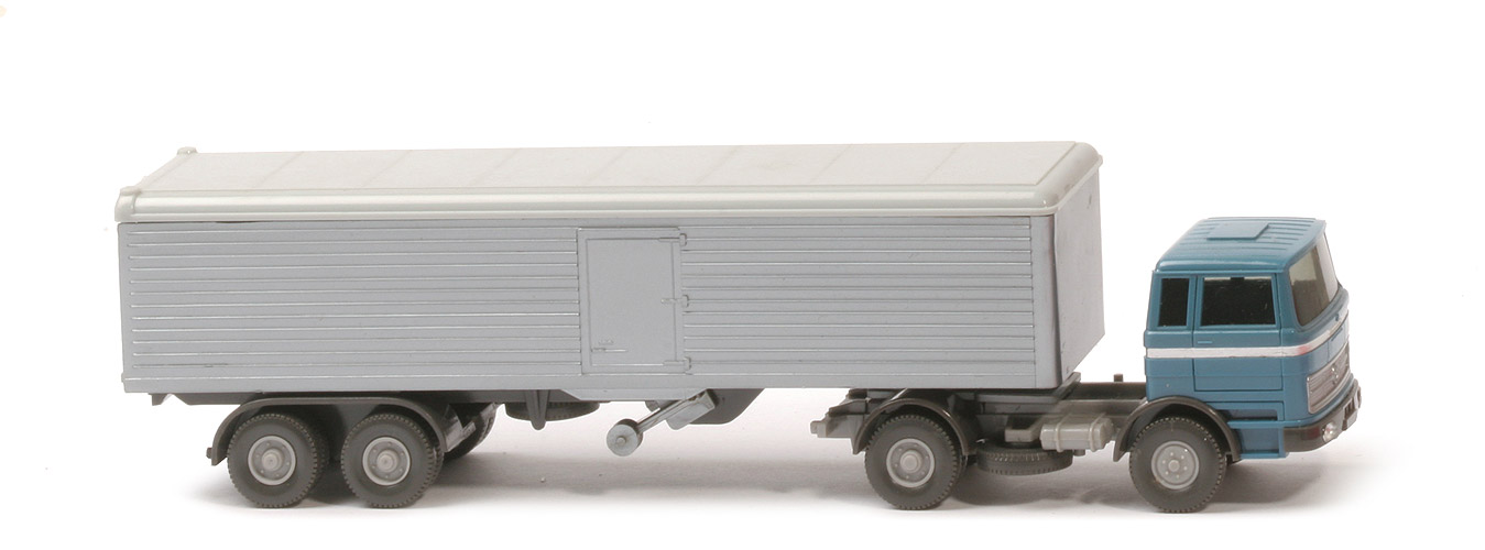 MB LPS 1620 Großraum-Sattelzug - Stütze bewegl. - hellazurblau /  anthrazit - 524/1b - ee