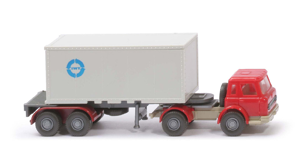 IH Container-Sattelzug 20 ft - IWT Druck, ZM rot/hellgelbgrau - 525/6e