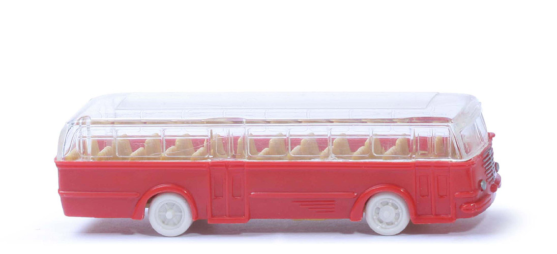 Büssing Trambus - alte Form, Fenster gerundet, blassrot, CH zinkgelb - 720/2b
