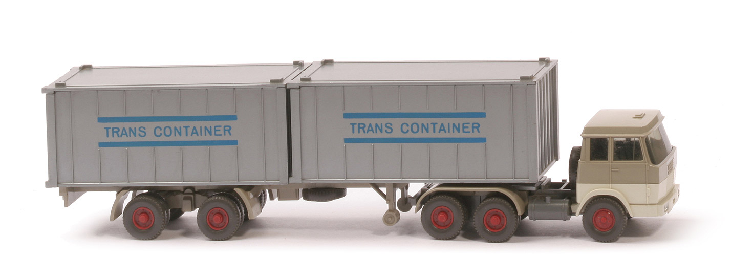 Hanomag-Henschel Container-Sattelzug - Trans Container (Druck) 2 x 20 ft , silbern - 521/12f