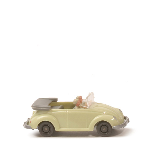 VW Käfer Cabrio mit Hörnern - hellgrünbeige, IE staubgrau - 33/6h