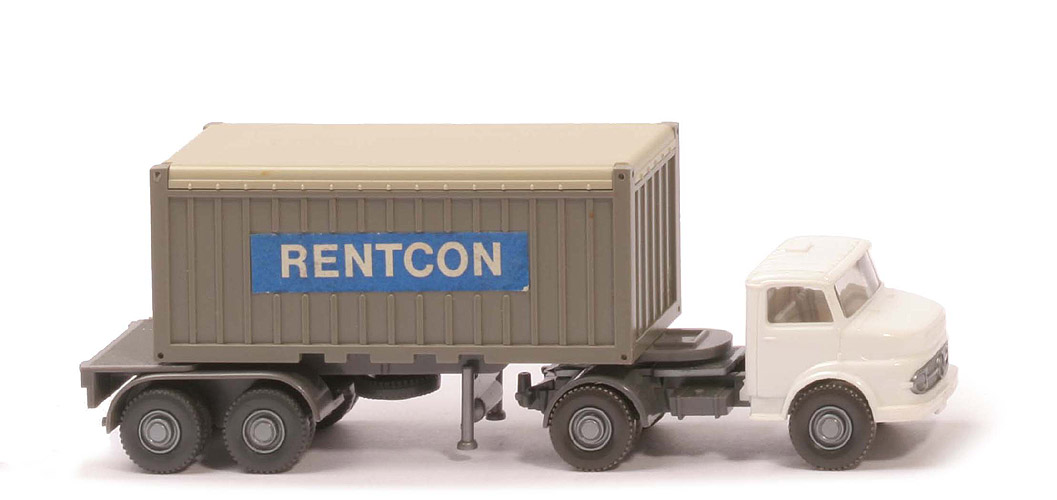 MB LS 1413 Container-Sattelzug 20 ft - Rentcon OT, FH weiß - 526/2 ?