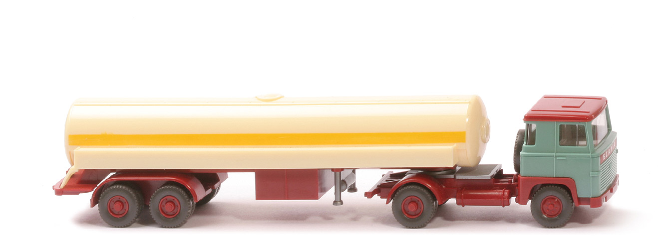 Scania 110 Flüssiggas-Tanksattelzug Frigen - türkis / hellbraunrot, Tank u. Galerie creme - 805/1 ?