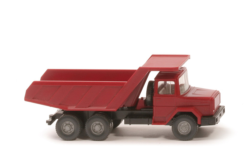 Magirus Deutz Muldenkipper - FH, Mulde braunrot, CH schwarz, mit Lkr - 671/7 Vors.