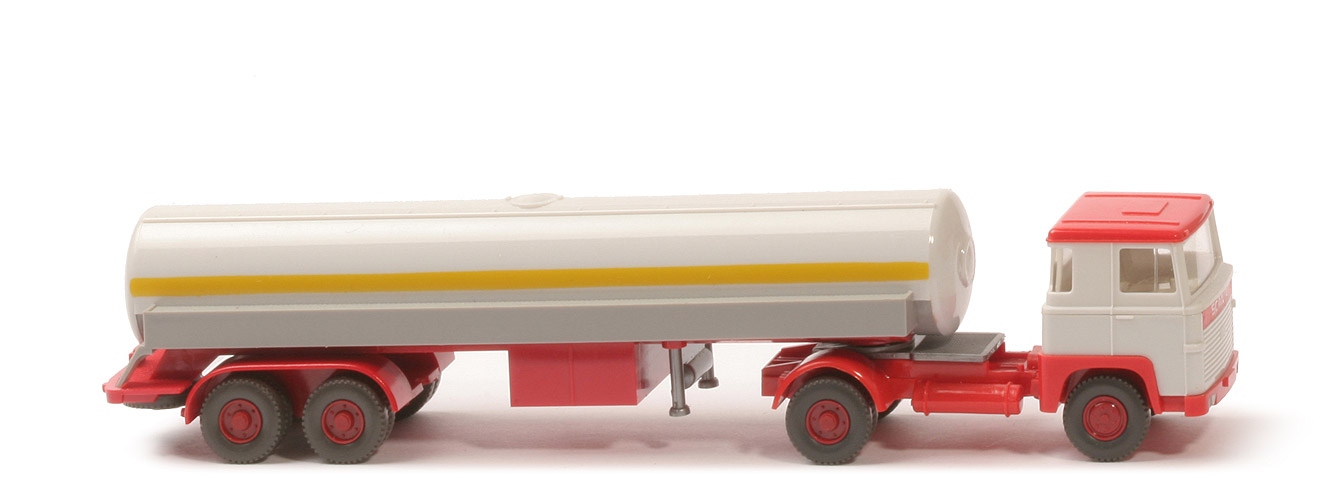Scania 110 Flüssiggas-Tanksattelzug Frigen - altweiß / orangerot, Galerie platingrau - 805/1w