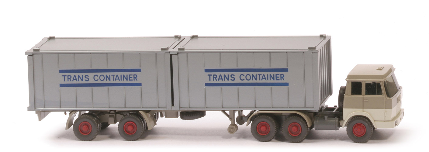 Hanomag-Henschel Container-Sattelzug - Trans Container (Druck) 2 x 20 ft , silbern - 521/12f