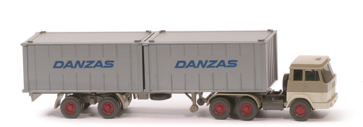 Hanomag-Henschel Container-Sattelzug - Danzas, 2 x 20 ft , silbern - 521/11e